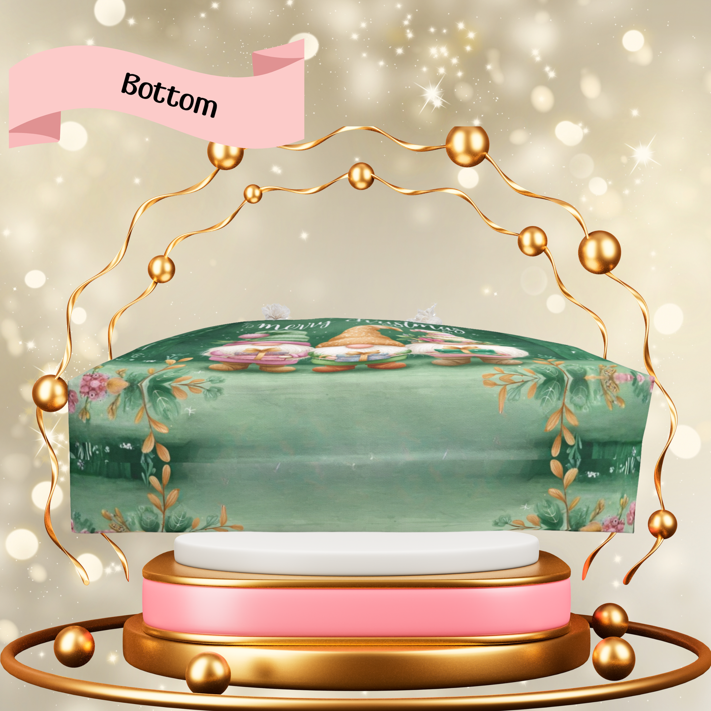 🎄Christmas Gnome Tote Bag – Green Holiday Market Bag, Festive Gnome Gift Tote, Merry Christmas Bag, Cute Nordic Christmas Shopper, Holiday Shopper, Festive Merry Christmas Weekender Bag